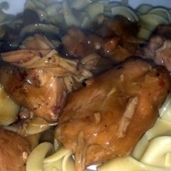A picture of Saucy Crockpot Chicken.