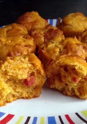 A picture of Sophie's Chili Chorizo Cheese muffins.