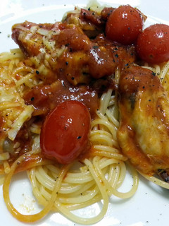 A picture of Chicken Bolognese And Spaghetti.