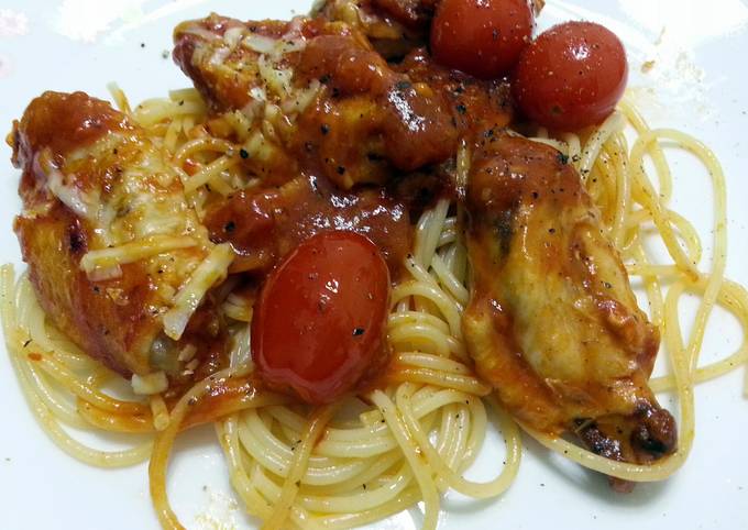 Chicken Bolognese And Spaghetti