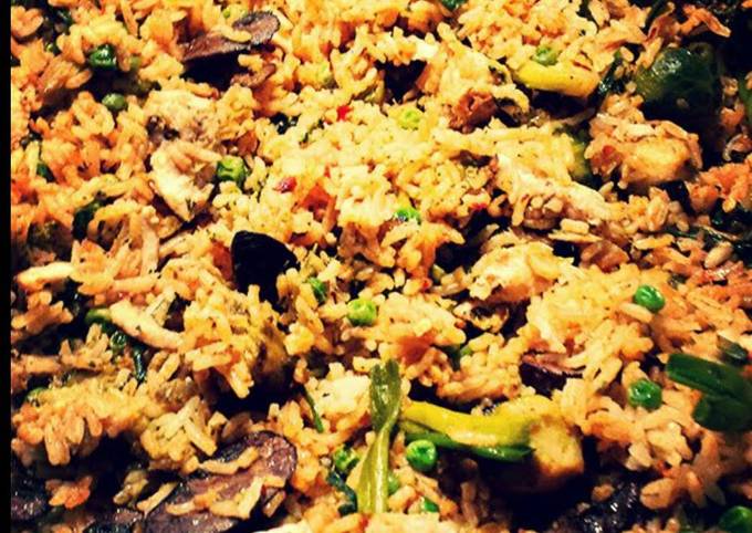 Spicy Vegetable Fried Rice 🍄