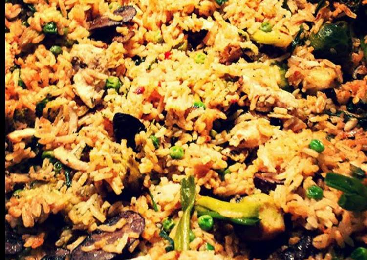 Simple Way to Make Ultimate Spicy Vegetable Fried Rice 🍄