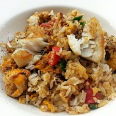 A picture of Fish Fried Rice.
