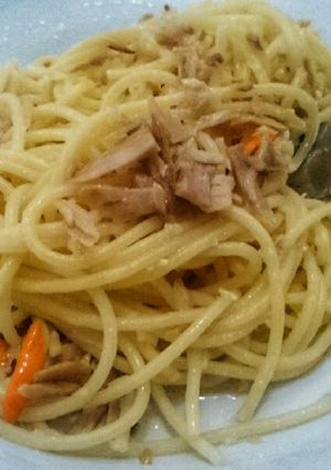 Foto resep Spaghetti Tuna Aglio Olio