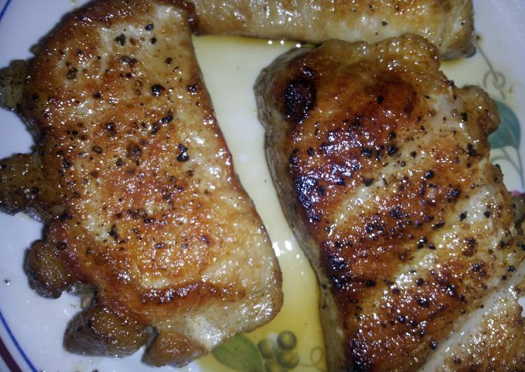 Recipe: Yummy Steakhouse quality pork loin chops