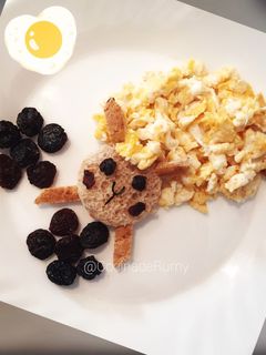 Una foto de Platos divertidos (ovejita de huevos revueltos)