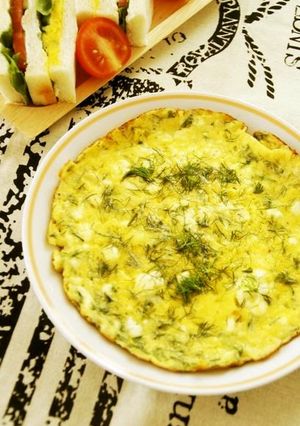 A picture of Dill & Cottage Cheese Frittata.