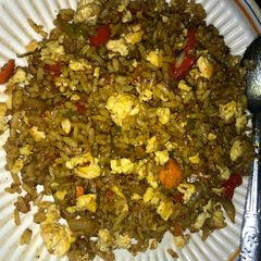 A picture of Chinese fried rice.