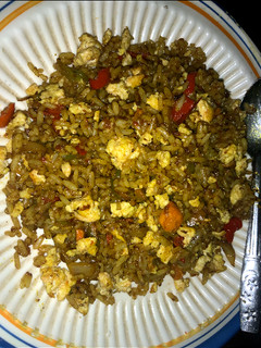 A picture of Chinese fried rice.