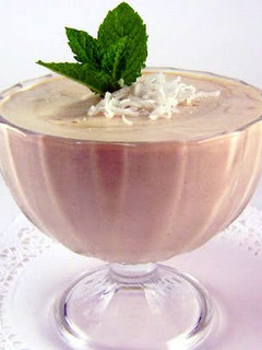 A picture of banana mousse.