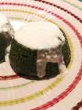 Flan di spinaci e pinoli con crema di formaggio