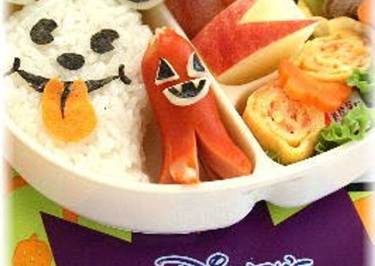 Mickey Mouse Onigiri Ghost * Character Bento for Halloween