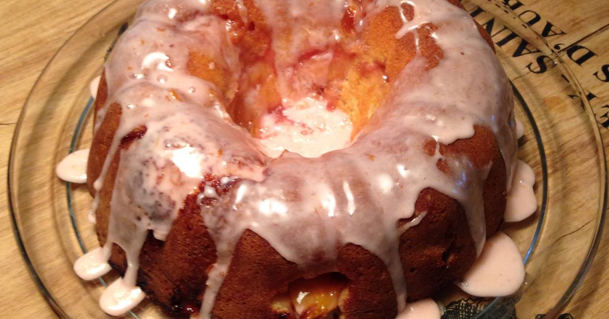 Peach Upside-Down Bundt Cake Recipe by Taylor Haston - Cookpad