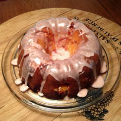 A picture of Peaches And Cream Cheese Pound Cake.