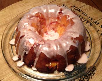 The New Way Making Recipe Peaches And Cream Cheese Pound Cake Savory Delicious