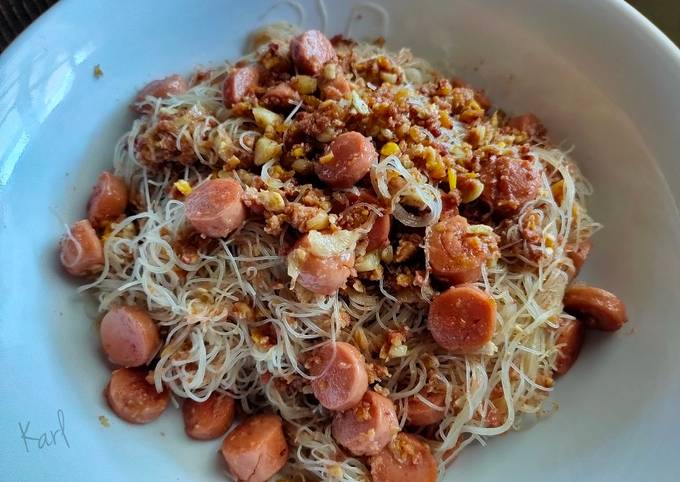 Bihun goreng cornbeef