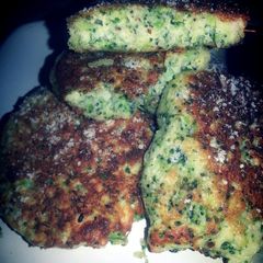 A picture of Broccoli & Parmesan Fritters (Mini Broccoli Pancakes).