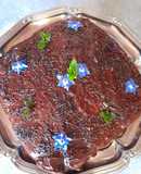 Bolo de cenoura e cobertura de chocolate