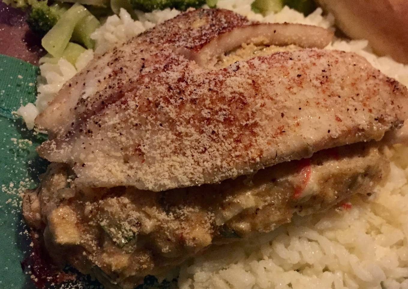 stuffed with tilapia crab