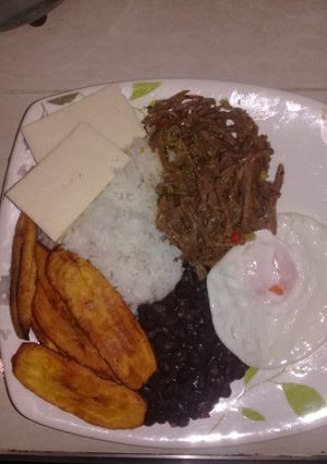 Una foto de Pabellon Criollo"plato típico Venezolano"