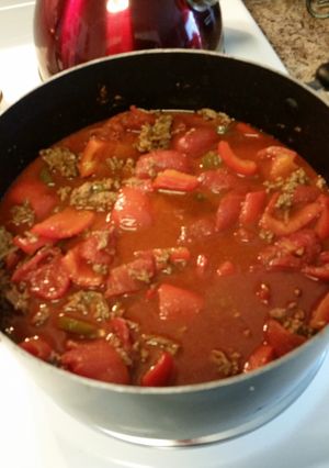A picture of Paleo Beanless Chili.
