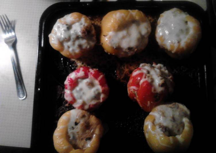 Steps to Make Super Quick Homemade stuffed peppers