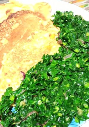 A picture of Fried kales.