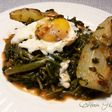 Salteado de verdolaga y chayotes