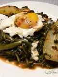 Salteado de verdolaga y chayotes
