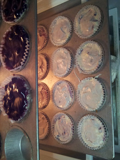 A picture of blueberry cheesecake cups.