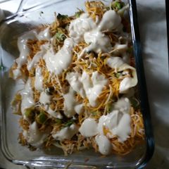 A picture of Cheesy Chicken Alfredo stuffed shells.