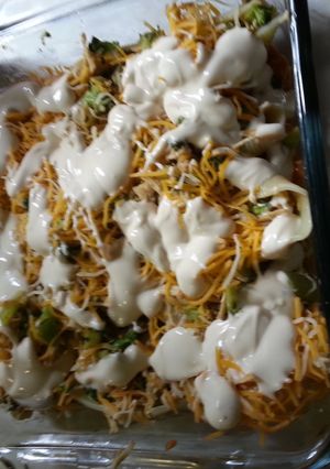 A picture of Cheesy Chicken Alfredo stuffed shells.
