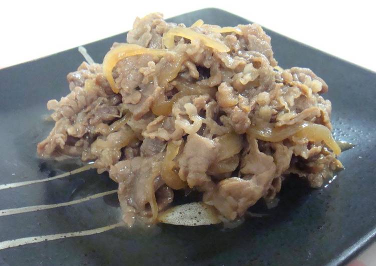 Simple Way to Make Award-winning Only Two Ingredients! Sukiyaki-style Chopped Beef and Onions