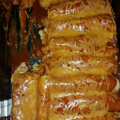 A picture of Kim's chicken enchiladas.