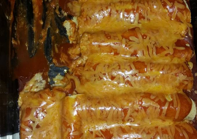 Steps to Prepare Perfect Kim's chicken enchiladas