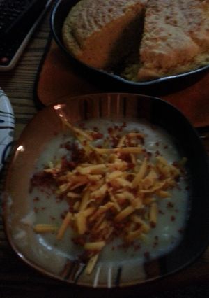 A picture of Potato soup by me.