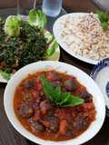 بندورة معقدة مع كرات لحمة 🍲