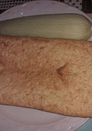 Una foto de Rico pan de elote natural