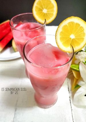 Foto resep Es Semangka Susu