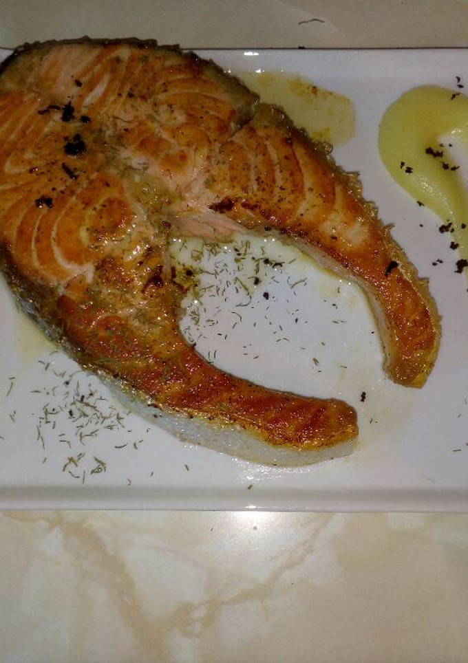 Una foto de Salmón a la plancha a la Lima
