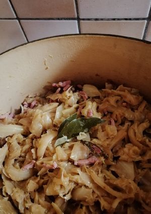 Une photo de Chou braisé en cocotte