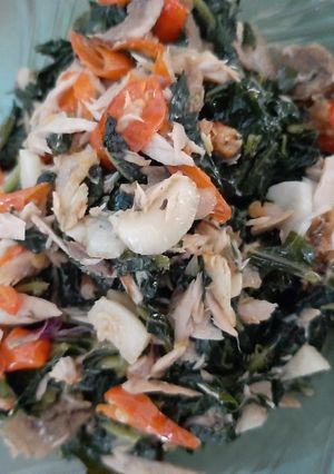 Foto resep Tumis daun pepaya suir tongkol