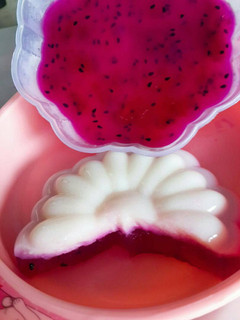 Foto resep Mpasi 7m+ dragon fruit puding