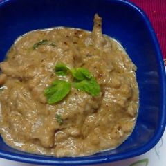 A picture of Mushroom Yakhni.