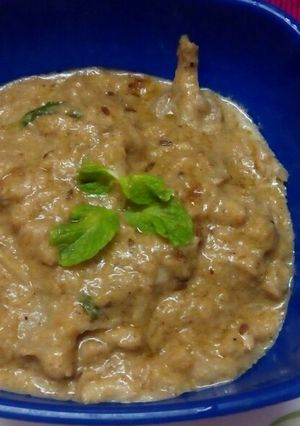 A picture of Mushroom Yakhni.
