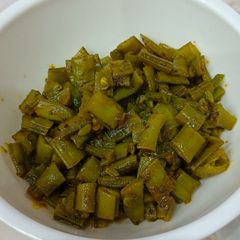 A picture of Gawar Vegetable cluster beans.