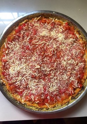 Una foto de Falsa pizza (de verduras)