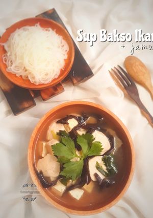 Foto resep Sup Bakso Ikan + Jamur