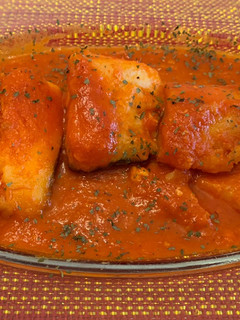 Una foto de Bacalao en salsa de piquillo olla GM