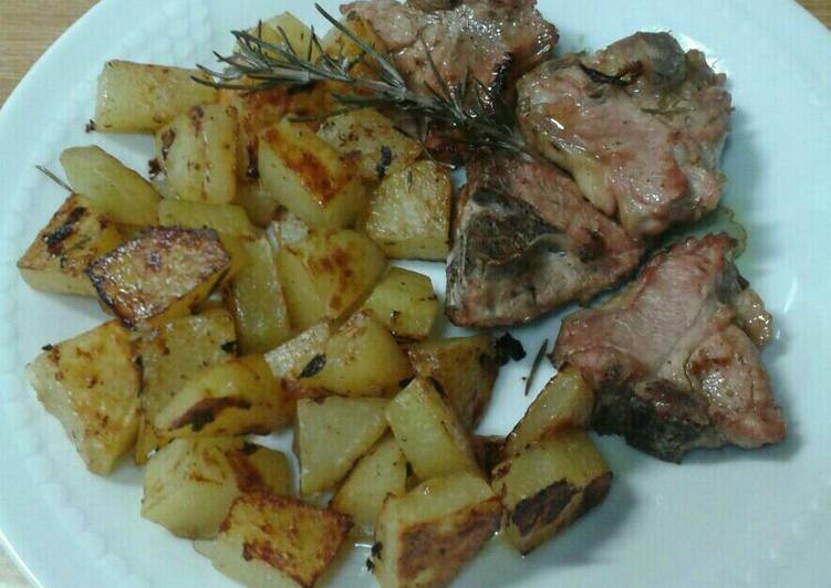 Agnello e patate al forno
